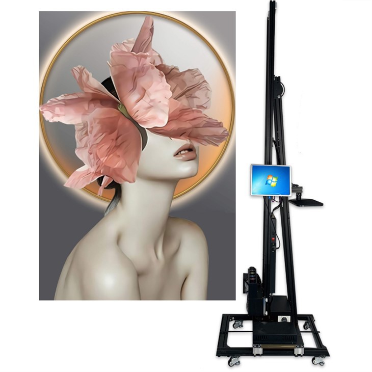 3D Vertical UV Wall Inkjet Printer With Track