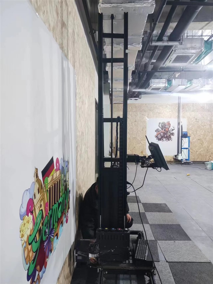 3D Vertical UV Wall Inkjet Printer With Track